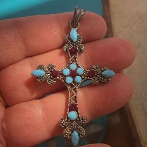 Vintage Cross Pendant Costume Jewelry